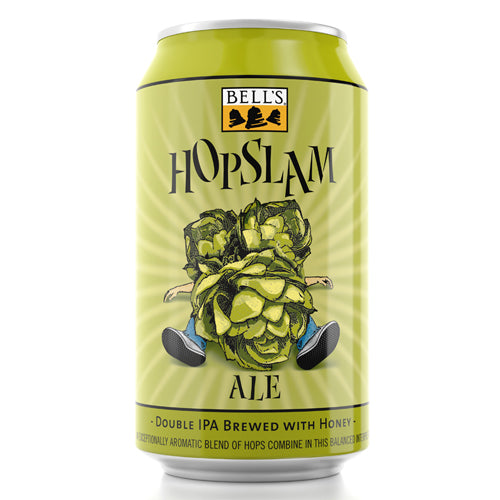 Bells Hopslam craft beer can at Five Star Liquor in Crown Point